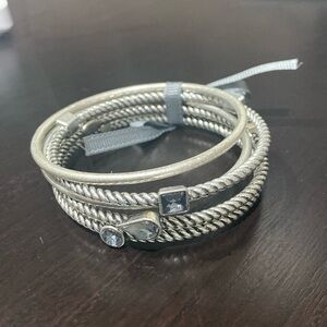 LOFT Bangle Bracelets - Brushed Metal